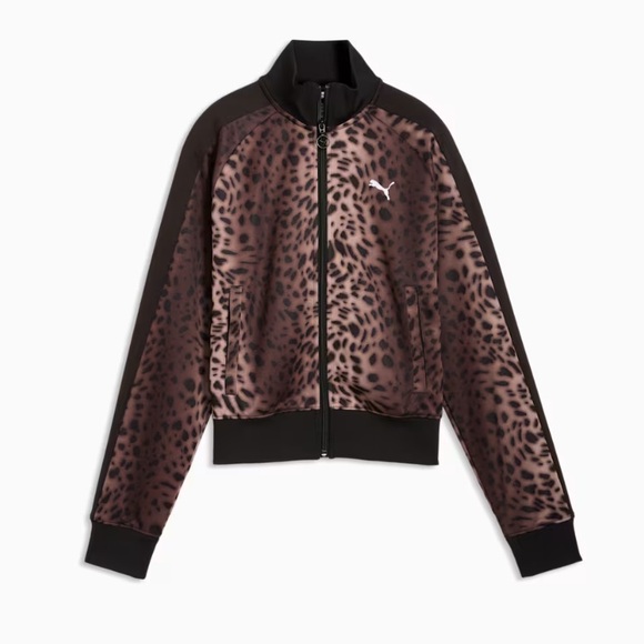 Puma Leopard Print Track Jacket - Picture 2 of 5